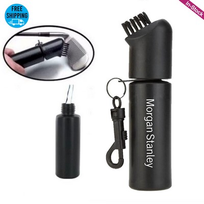 Mini Portable Golf Club Cleaner Brush with Water Bottle