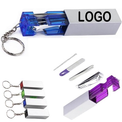 Portable Manicure Pillars Set Keychain