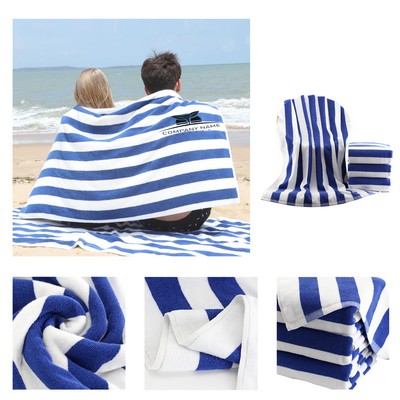 Striped Jacquard Beach Towel