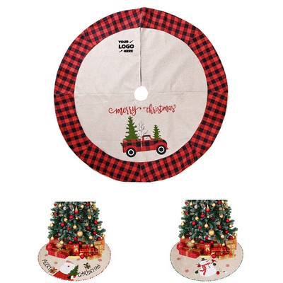 Burlap Christmas Tree Skirt