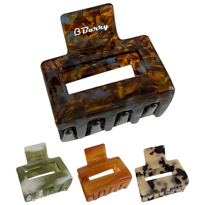 Plastic Small square acetate hair clip