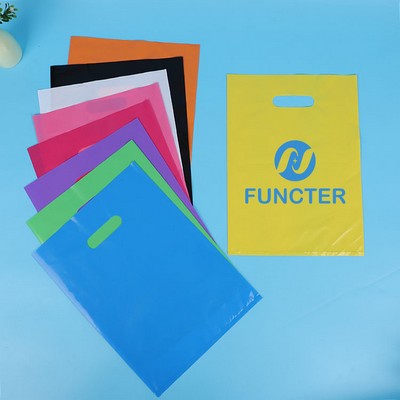 10"x15" 2.4mil Merchandise Bags with Die Cut Handles for Boutique Bag Shopping Cloth Bags