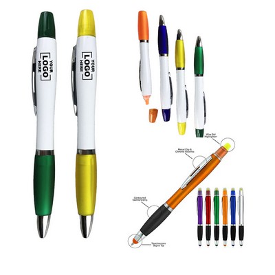 Double Highlighter Ballpoint Pen