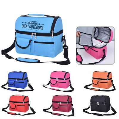 Double Deck Insulated Lunch Bag