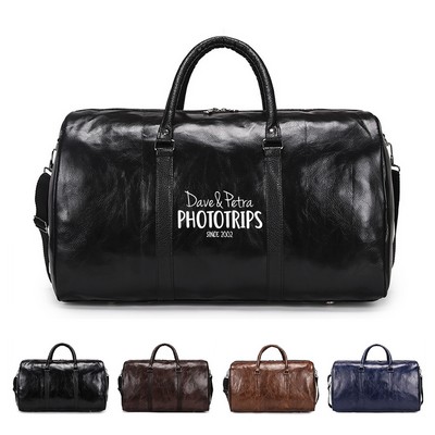 Pu Leather Gym Travel Bag