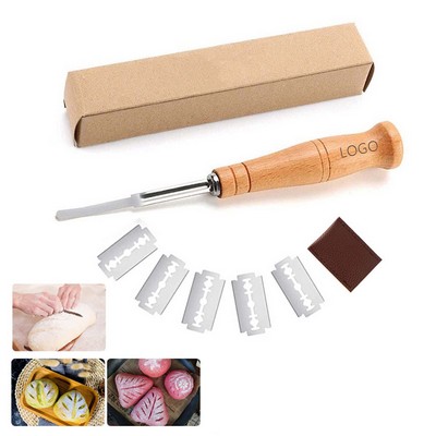 Wooden Handle Bread Slicing Knife Stainless Steel