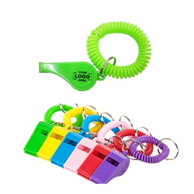 Whistle with Spiral Keychain