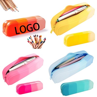 Colorful Silicone Waterproof Pencil Pouch