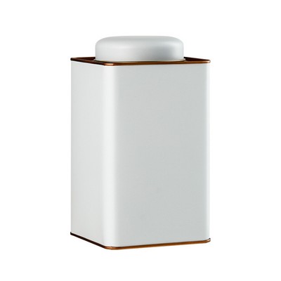 Big Square Body with Round Lid Tea and Coffee Tin Canister