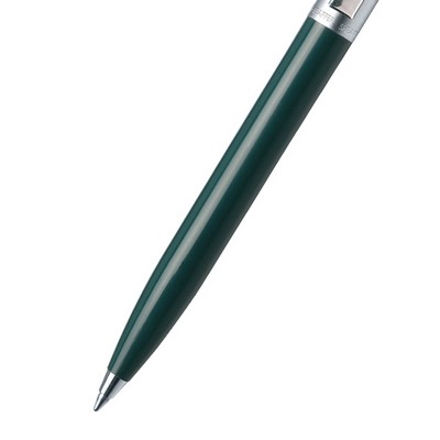 Sheaffer Sentinel Green Barrel Brushed Chrome Cap Ball Point