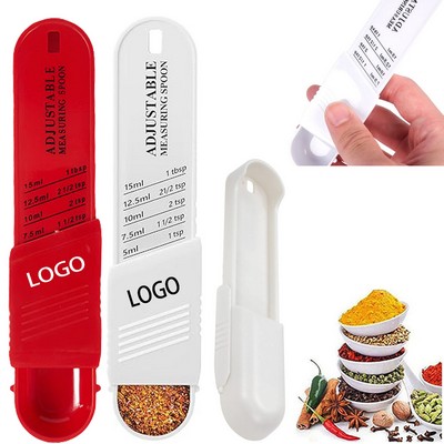 Kitchen Cooking Plastic Adjustable Measuring Spoon