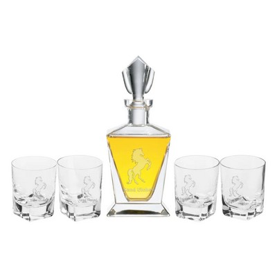 Limited Edition Bishop Decanter Gift Set Lead-Free Crystal