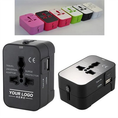 Universal Travel Adapter- All-in-One Worldwide Power Converter