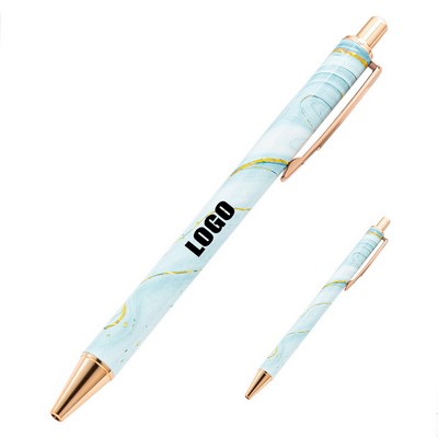 Click Action Marble Texture Metal Pen