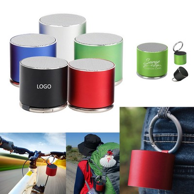 Mini Portable Speaker with Round Carabiner