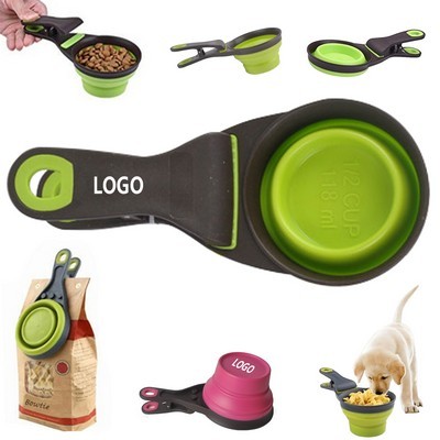 Pet Bowl Collapsible Scoop Clip