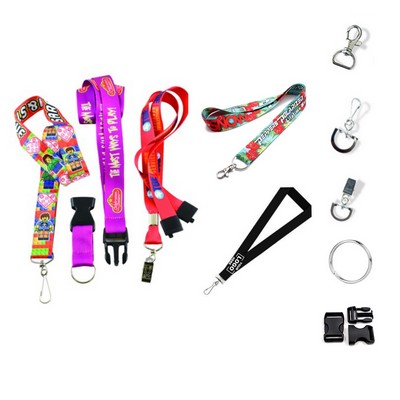 3/4 Inch Custom Dye Sublimation Lanyards