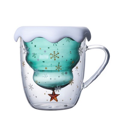 High Borosilicate Heat-resistant Glass Christmas mug