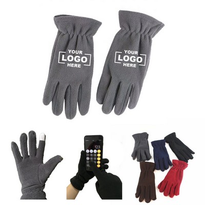 Warm Polyester Fleece Winter Gloves