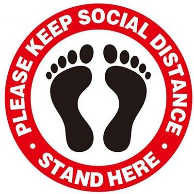 Social sticker Distancing sign