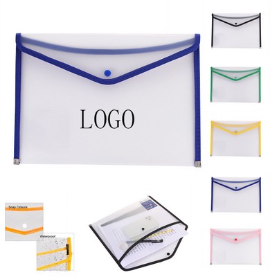 A4 Thickened Plastic Transparent File Bag