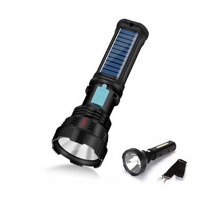 Waterproof Solar Handheld Rechargeable Flashlights