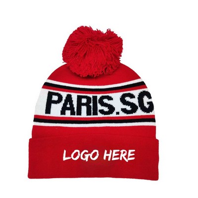 Team Spirit Knit Pom Beanie