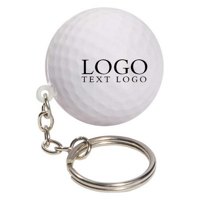 Golf Stress Ball Keychain