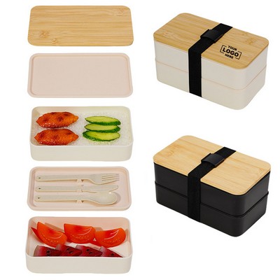 Bamboo Lunch Box with Utensils