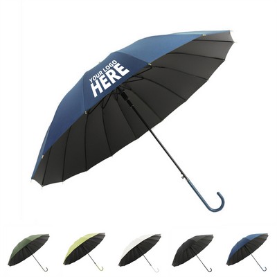 16 Rib Curved Grip Umbrella