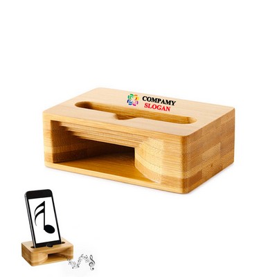 Wooden Phone Stand with Sound Amplifier