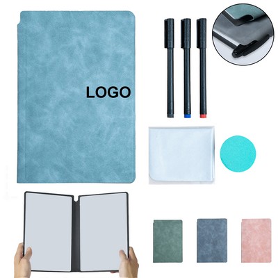 A5 Whiteboard Notebook With Pen And Erasing Cloth And Scrub Sponge