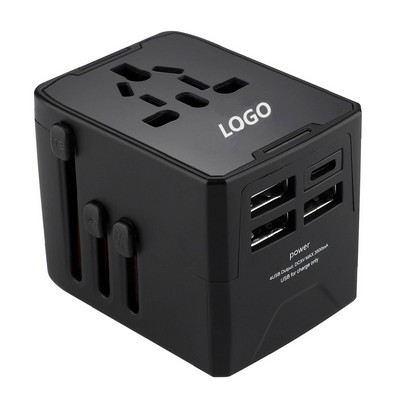 3 USB A and 1 Type C Universal Travel Adapter