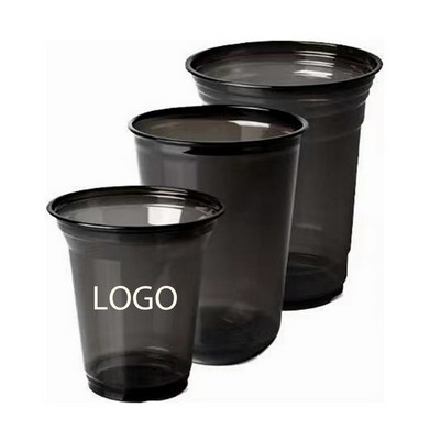 Disposable Black U-Shaped Pet Coffee Cups