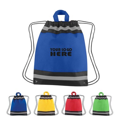 Reflective Non-woven Drawstring Bag