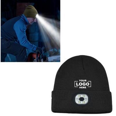 LED Lighted Beanie Hat for Men and Women