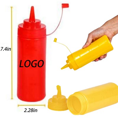 Plastic Squeeze Sauce Bottle With Nozzle Cap