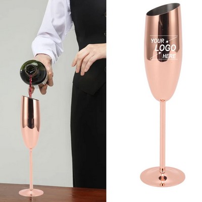 7 oz Stainless Steel Champagne Flutes