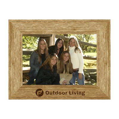 Barnwood 4"x6" Picture Frame - 1 1/4" Wide-Flat- Brown