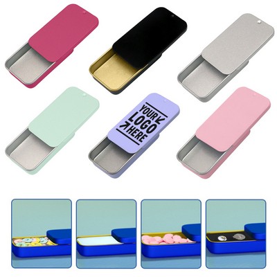 Sliding Cover Mini Tin Box