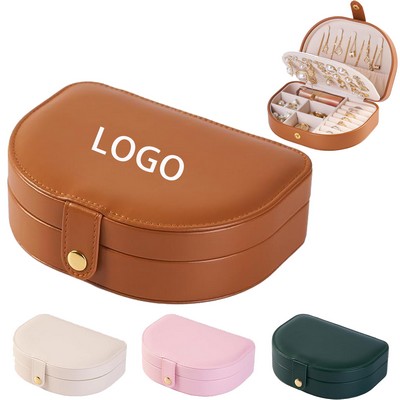 Leather Waterproof Small Travel Jewelry Box