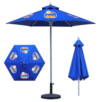 7' Heavy Duty Aluminum Market Umbrella (Full Color)