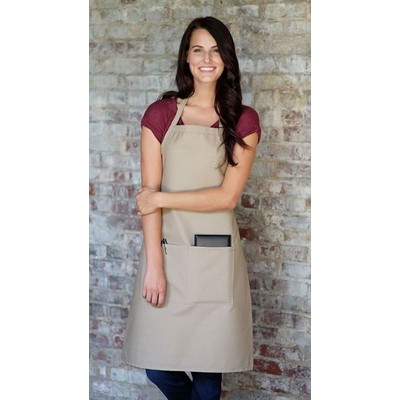 Butcher Bib Apron w/ Center Divided Pocket 34"L x 24"W Made in USA