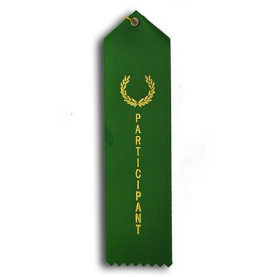 Participant Standard Stock Ribbon w/Card & String (2"x 8")