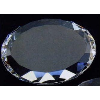 Optic Crystal Round Gem-Cut Paperweight