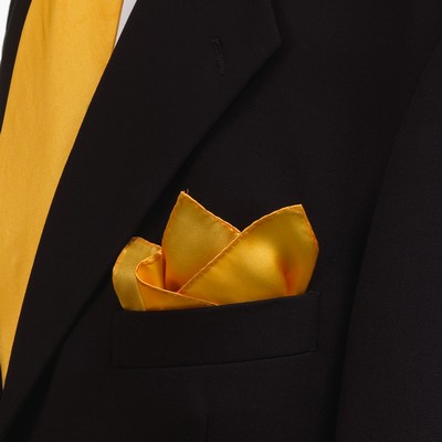 Gold Polyester Pocket Square