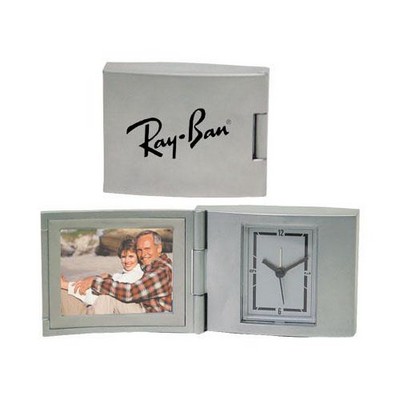 Die Cast Aluminum 2"x1 1/2" Photo Frame Alarm Clock