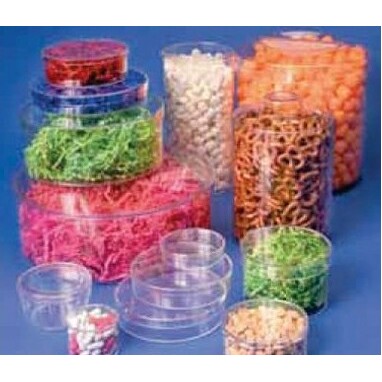 Standard Quality Rigid Clear Round Plastic Box (4 5/16"x1 3/8")