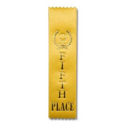 2"x8" 5TH Place Stock Lapel Award Ribbon