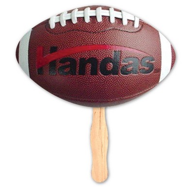 8" Football Shape Hand Fan w/Handle